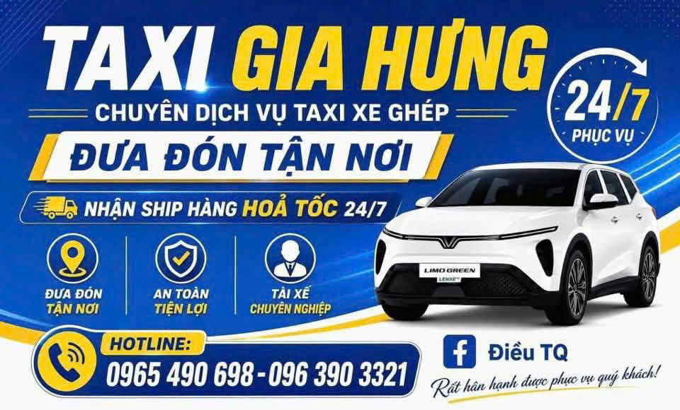 taxi gia hung chuyen dich vu taxi xe ghep tu dong quy